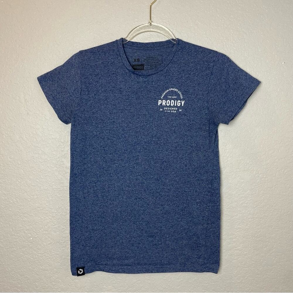 PRODIGY Premium Graded Goods Blue Heathered Graphic Tee Size XS